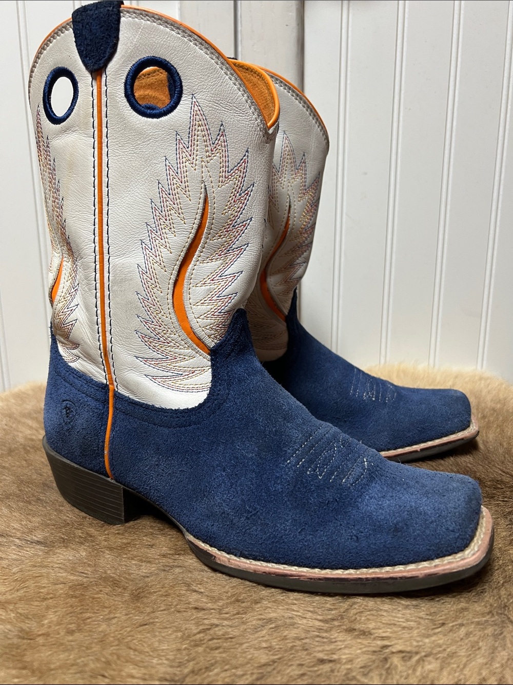Ariat Futurity Fort Worth Western Cowboy Boots 4 Patriot Blue